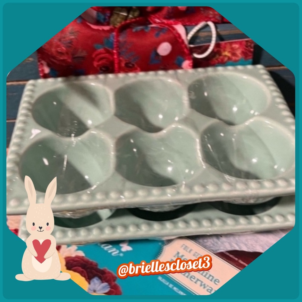 🌸 New Ceramic Egg Holder, Holds 6 Eggs Each, Set of 2